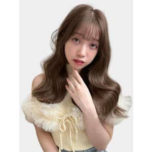 ロングヘア韓国ヘアレイヤーカット小顔カット2wayバング