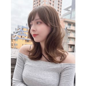 韓国ミディアムレイヤー大人かわいい20代30代40代カール