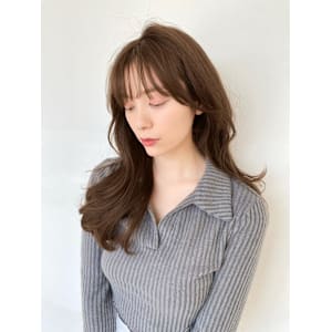 デジタルパーマふんわり丸みカール美髪サイドバング大人美人