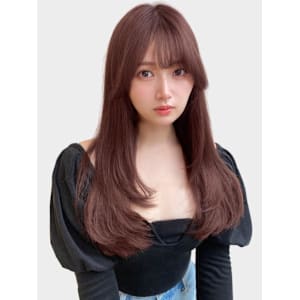 大人可愛いピンクブラウン×レイヤーカット