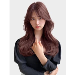 やわらかピンクブラウンワンホンレイヤーロング