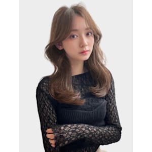 韓国風かきあげバングくびれヘア