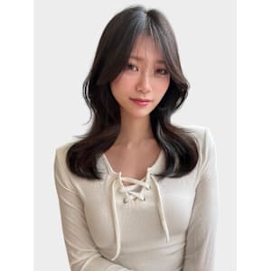 韓国風大人可愛いミディアムレイヤー