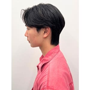 韓国風 ニュアンスパーマ 黒髪 毛流れ  緩めパーマ