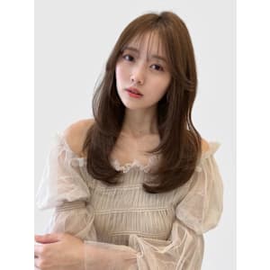 くすみベージュ/ワンカール/レイヤー