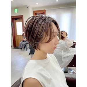 ふんわり定番ショート/センターパート/20代30代40代