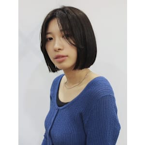 ぱつっとボブ フェイスレイヤー 地毛風カラー ミニボブ