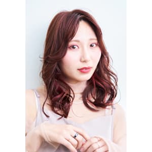 レイヤースタイル×ピンクベージュ