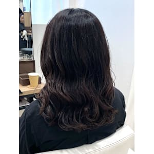 ミディアムコテ巻きパーマ/30代/40代