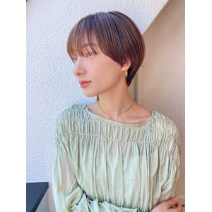 前髪長め大人ひし形ショート20代30代40代表参道