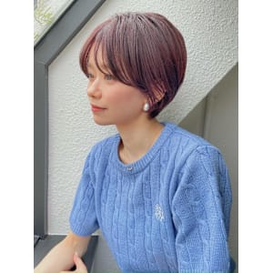 前髪長め大人ひし形ショート20代30代40代表参道