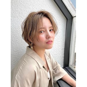 前髪長め大人ひし形ショート20代30代40代表参道