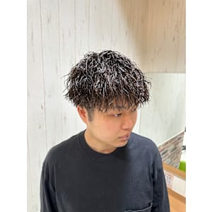 メンズ×ツーブロックショート