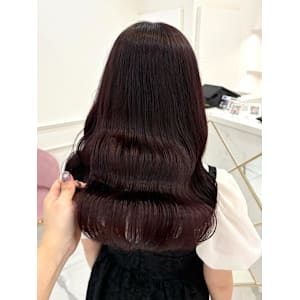 ブリーチなしダブルカラー＊ワインレッド＊まゆ