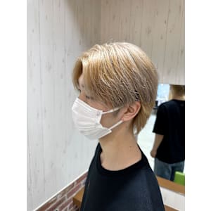 メンズ×ブロンド×マッシュ