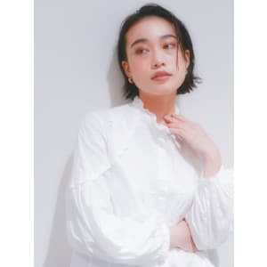 前髪なし×ボブ