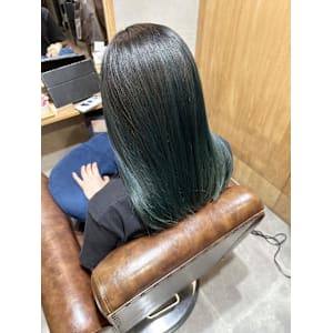 グリーンカラー　髪質改善　