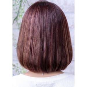 レイヤーボブオリーブカラー　＃髪質改善＃白髪ぼかし