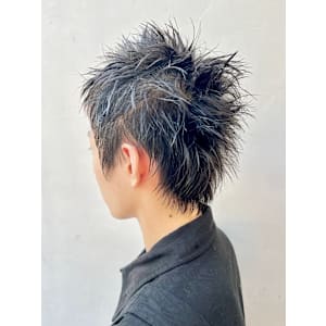 シドヴィシャス風ザクザクメンズパンクヘアスパイキーショート