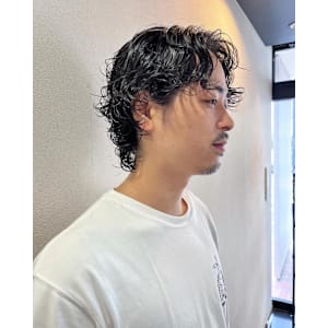 【ハクラ】メンズウルフ ウルフパーマ メンズパーマ