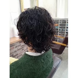 メンズパーマ　ミディアム