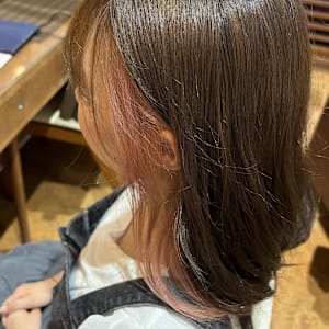 【さすだ】チラ見えイヤリングカラー×まろやかブラウンベージュ