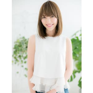 ワイドバング×ストレートロブヘア