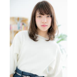 ショコラベージュでストカールロングボブ