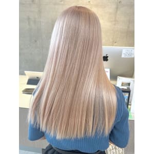 ホワイトミルクティー 艶髪ハイトーン ダメージレスカラー