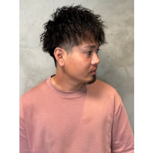 ツイストパーマ  刈り上げマッシュ ツーブロック ショート