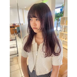 カシスピンク×顔周りレイヤー