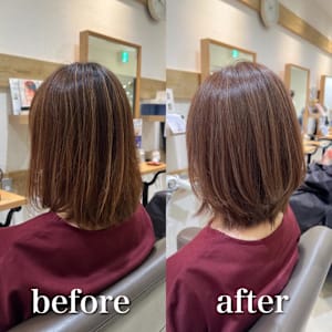 白髪ぼかし　セミディ　シアーカラー　【藤沢　藤沢駅】