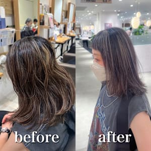 白髪ぼかし　セミディ　シアーカラー　【藤沢　藤沢駅】