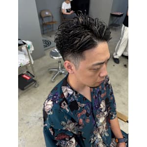 メンズカット×メッシュ×パーマ