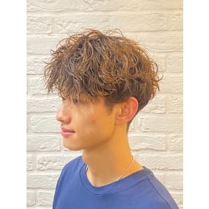 メンズパーマ／スパイラルマッシュ　銀座