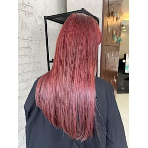 30.40代白髪ぼかしダブルカラーレッドピンク