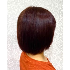 ショートボブ×ピンクブラウン