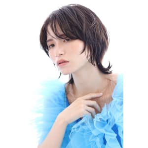 大人かわいいショートウルフ×顔まわりレイヤー×20代30代