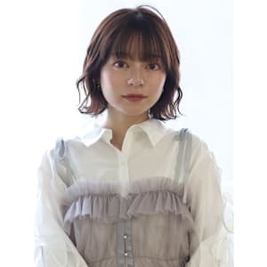 ★10代20代30代◎シアーカラー×ゆるふわ×結べるボブ