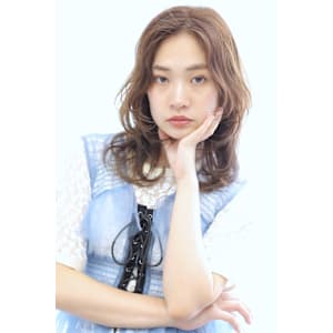 ★ミルクティーベージュ/ニュアンスパーマ/こなれミディ★