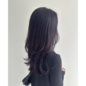 韓国/ロングレイヤー/バイオレットグレージュ