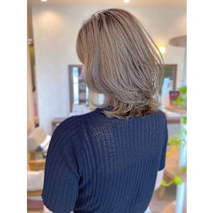 【MICHI 富田店　古作蓮】ハイトーン　アッシュ　レイヤー