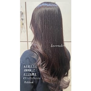 水素カラーくびれ艶髪イルミナカラーラベンダー×村田ちかこ