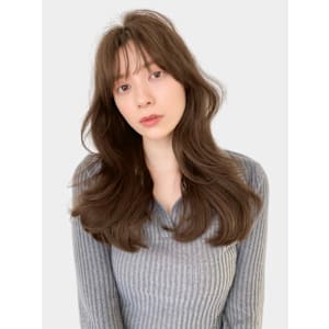 ロングヘア韓国ヘアレイヤーカット小顔カット2wayバング