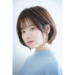 大人可愛い小顔前下がりボブ×ナチュラルボブ×ミニボブ20代3