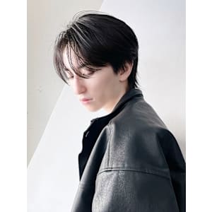 マッシュグレーベージュグレージュカラー短髪_79001