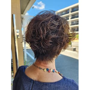 パーマ　ショート　アッシュ - 半個室型美容室 Sourire 伊都店【ハンコシツガタビヨウシツスーリールイトテン】掲載中