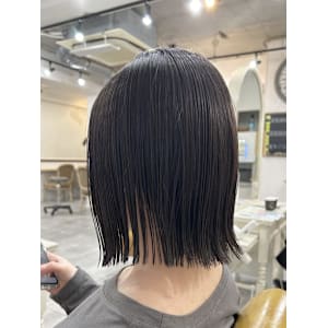 結べる切りっぱなしボブ♪