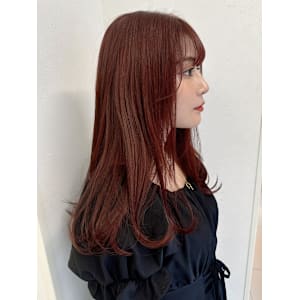 ピンクベージュ♪レッドベージュ♪　前髪♪