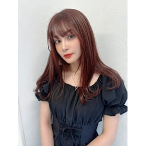 ピンクベージュ♪レッドベージュ♪　前髪♪